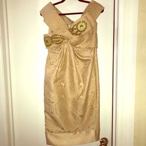 Marchesa Notte Evening Midi Dress